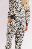 Leopard Printed Button Lounge Set