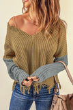 Tainted Love Cotton Distressed Sweater