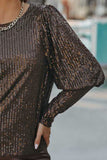 Cuffed Sequin Top