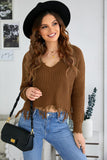 Tainted Love Cotton Distressed Sweater