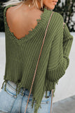 Tainted Love Cotton Distressed Sweater