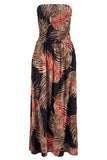 Bohemian Bandeau Print Maxi Dress