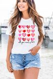 Be Kind Heart Print O-Neck T-shirt