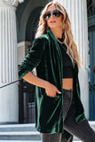 Casual Pocketed Velvet Blazer