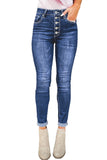 High Rise Skinny Button Fly Jeans