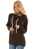 Long Sleeve Hoodie with Rope Drawstring