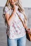 Floral Print Short Sleeve Top