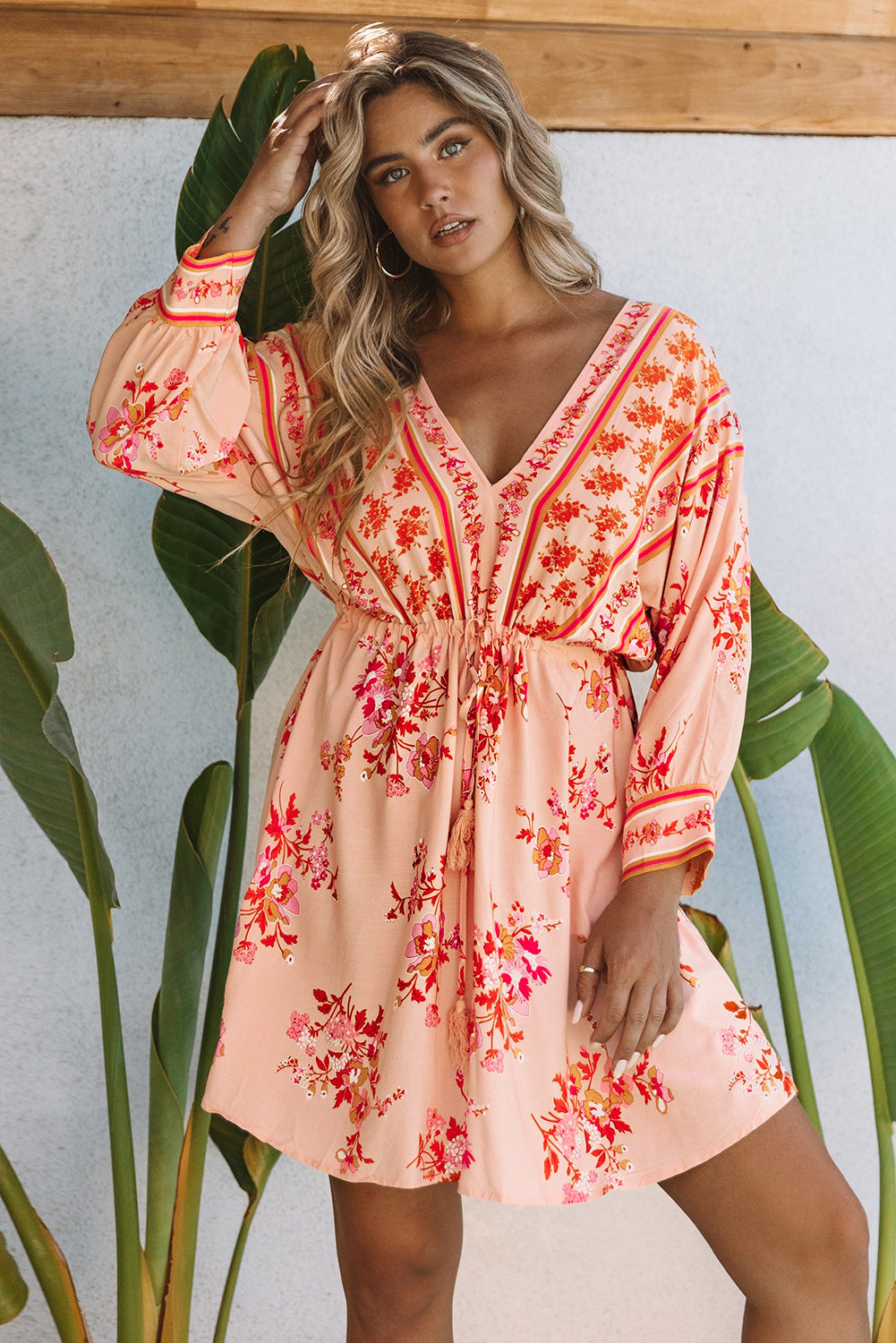 Floral hotsell tassel dress