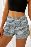 Camo Drawstring Elastic Waist Shorts