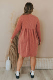 Plus Size Mineral Washed Ribbed Henley Dress