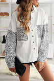 Contrast Leopard Denim Jacket