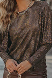 Cuffed Sequin Top