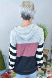 Drop Shoulder Colorblock Pullover Hoodie