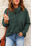 Cowl Neck Drop Shoulder Sweatshirt