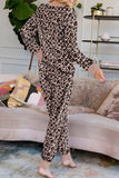 Leopard Printed Button Lounge Set