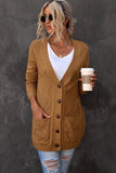 Front Pocket and Buttons Closure Cardigan