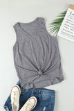 V Neck Racerback Tank Top with Pocket