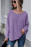 Tie Plunging Back Dolman Sleeve Oversize Top