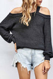 Cool Breeze Cotton Cold Shoulder Sweater