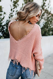 Tainted Love Cotton Distressed Sweater