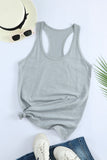 Scoop Neck Basic Solid Tank Top