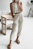 Crop Tank and Pants Lounge Set