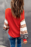 Candy MONSTER Color Block Waffle Knit Long Sleeve Top