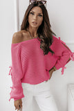 Butterfly Applique Cutout Sleeves Pullover Sweater