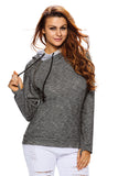 Heather Charcoal Double Hooded Sweatshirt