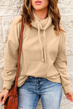 Cowl Neck Drop Shoulder Sweatshirt