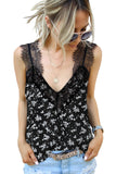 Floral Lace Shoulder Tank Top