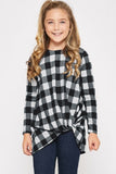 Buffalo Plaid Knotted Top