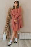 Plus Size Mineral Washed Ribbed Henley Dress