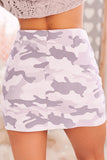 Camo Print Mini Skirt