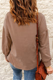 Cowl Neck Drop Shoulder Sweatshirt