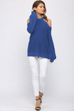 Cool Breeze Cotton Cold Shoulder Sweater