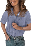 Lace Patchwork Short Sleeve Shirt