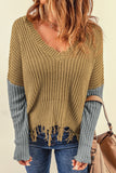 Tainted Love Cotton Distressed Sweater