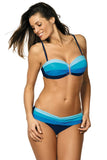 Gradient Color Block Push up Bikini Swimwear