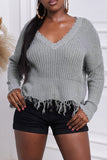 Tainted Love Cotton Distressed Sweater