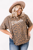 Leopard Print Shift Plus Size Top