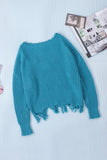 Tainted Love Cotton Distressed Sweater