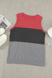 Color Block Crew Neck Tank Top