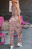 Tie Dye Drawstring Jogging Jumpsuit