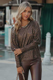 Cuffed Sequin Top