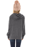 Long Sleeve Hoodie with Rope Drawstring