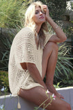 Crochet Knitted Tassel Tie Kimono Beachwear