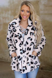 Plush Fur Leopard Coat