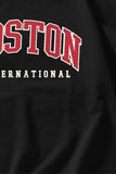 BOSTON Letters Print Crew Neck Men's Pullover Sweatshirt